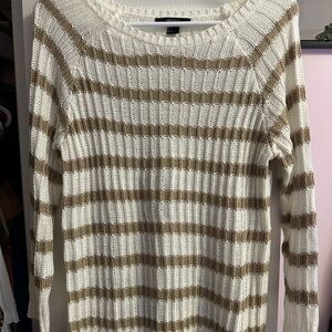 Perfect Fall Sweater - Forever 21 - Striped Cream
